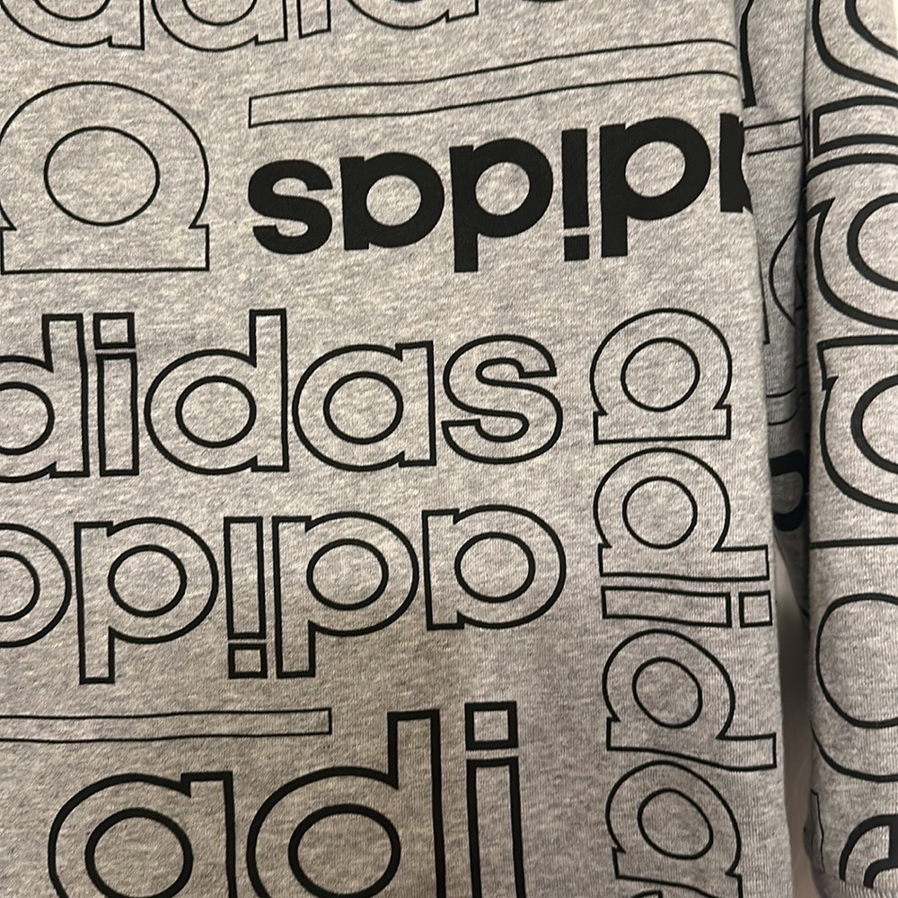 Kids Adidas gray and black hoodie - Picture 3 of 6